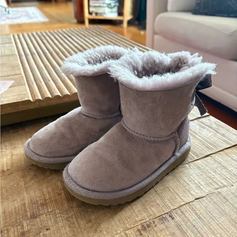 Ugg | dusty purple Fur-Lined Boots with bow